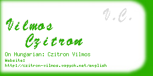 vilmos czitron business card